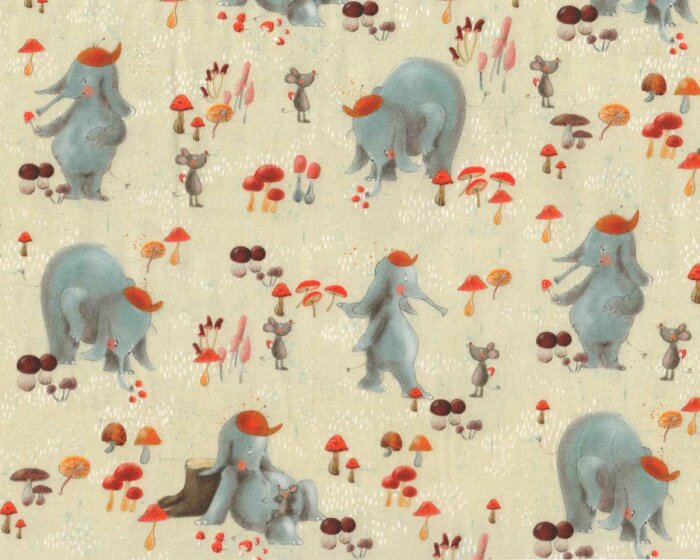 Bio-Baumwolljersey GWENDOLIN IN DEN PILZEN, Tante Gisi