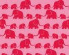 Westfalenstoff JUNGE LINIE kbA, Elefanten, rosa-rot