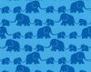 Westfalenstoff JUNGE LINIE kbA, Elefanten, kräftiges hellblau-aquablau