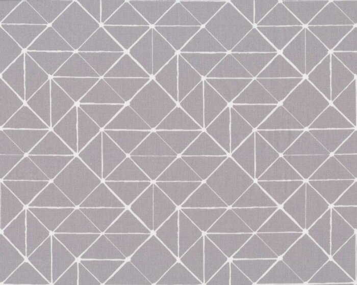 Popeline JIOMETRI, Fliesenmuster, hellgrau
