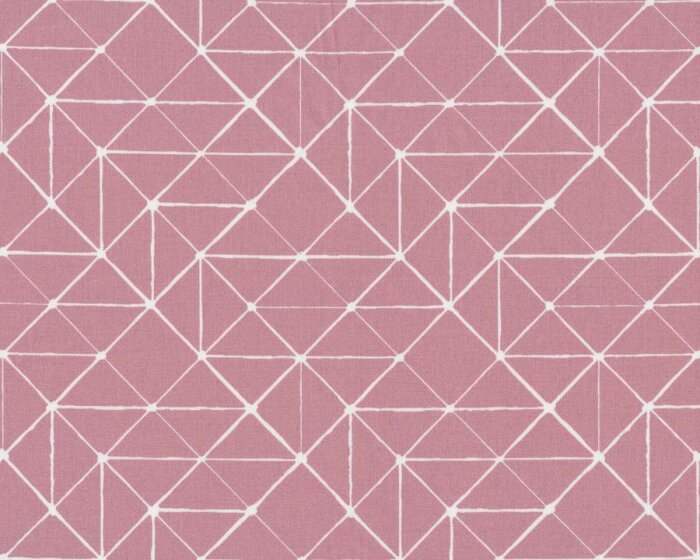 Popeline JIOMETRI, Fliesenmuster, altrosa