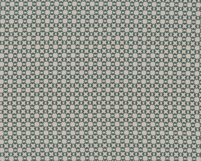 Italienischer Seiden-Crepe de Chine VINCHI, Kettenmuster, tannengrün