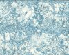 Patchworkstoff BIRD TOILE, Rosenhecke mit Vogel, aqua, In The Beginning