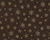 Westfalenstoff HIMMELPFORT, Schneesterne, dunkelbraun