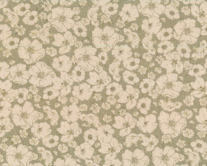 Italienische Bourette-Seide INGOMAR, Blüten, lindgrün