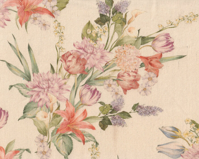 Italienische Bourette-Seide MARIANN, Tulpen, helllila