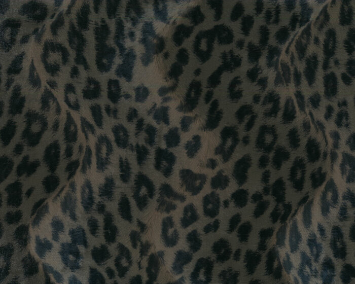 Italienisches Fellimitat aus Viskose LEOPARD, Tierfell, braun