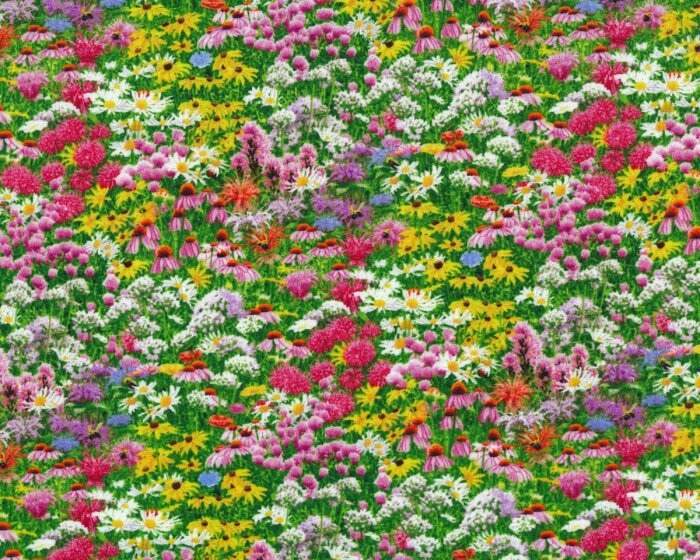 Patchworkstoff BEES & FLOWERS, Sommerblumen, Elizabeths Studio