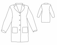 Zwischenmass Schnittmuster MANTEL MIT REVERS 168 M (Mittlerer Umfang)