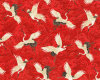 Metallic-Patchworkstoff KOKO, Kraniche, rot, Timeless Treasures