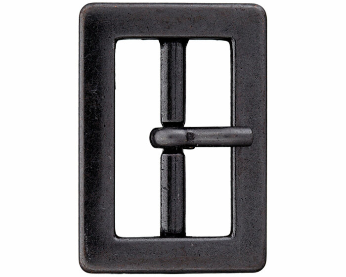 Gürtelschnalle aus Metall, Union Knopf schwarz 25 mm