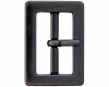 Gürtelschnalle aus Metall, Union Knopf schwarz 40 mm