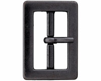 Gürtelschnalle aus Metall, Union Knopf schwarz 60 mm