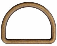 D-Ringe aus Metall, Union Knopf altmessing gold 20 mm