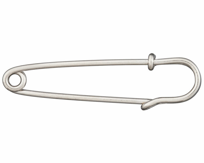 Kiltnadel aus Metall, Union Knopf silber 50 mm