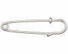 Kiltnadel aus Metall, Union Knopf silber 70 mm
