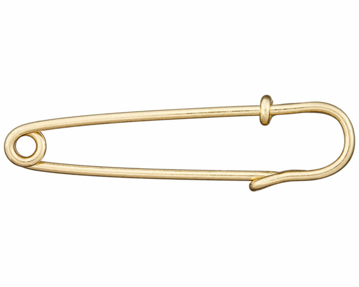 Kiltnadel aus Metall, Union Knopf gold 70 mm