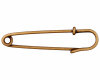 Kiltnadel aus Metall, Union Knopf altmessing gold 70 mm