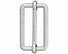 Leiterschnalle mit Steg aus Metall, Union Knopf silber 20 mm