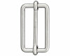Leiterschnalle mit Steg aus Metall, Union Knopf silber 25 mm