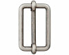 Leiterschnalle mit Steg aus Metall, Union Knopf altsilber 20 mm