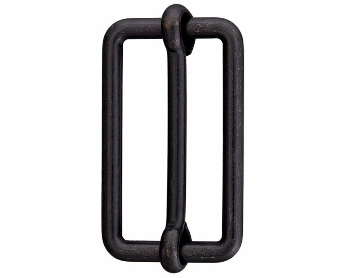 Leiterschnalle mit Steg aus Metall, Union Knopf gunmetall 40 mm