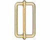 Leiterschnalle mit Steg aus Metall, Union Knopf gold 20 mm