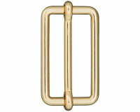 Leiterschnalle mit Steg aus Metall, Union Knopf gold 25 mm