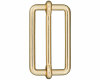 Leiterschnalle mit Steg aus Metall, Union Knopf gold 25 mm