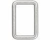 Rechteck-Ring aus Metall, Union Knopf silber 20 mm