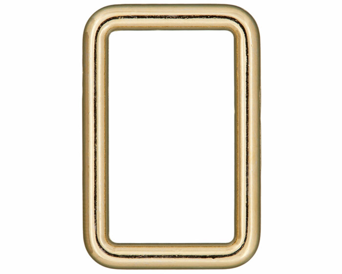 Rechteck-Ring aus Metall, Union Knopf gold 25 mm