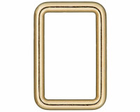 Rechteck-Ring aus Metall, Union Knopf gold 25 mm