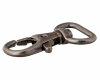 Karabinerhaken aus Metall, schmal, Union Knopf gunmetall 32 mm