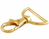 Karabinerhaken aus Metall, schmal, Union Knopf gold 25 mm