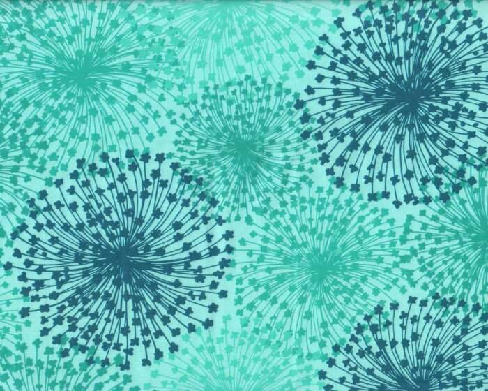 Rückseitenstoff DANDELION DREAMS, Pusteblumen, mintgrün, Greta Lynn