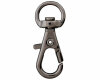 Karabinerhaken aus Metall, schmal, Union Knopf gunmetall 10 mm