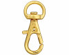 Karabinerhaken aus Metall, schmal, Union Knopf gold 10 mm