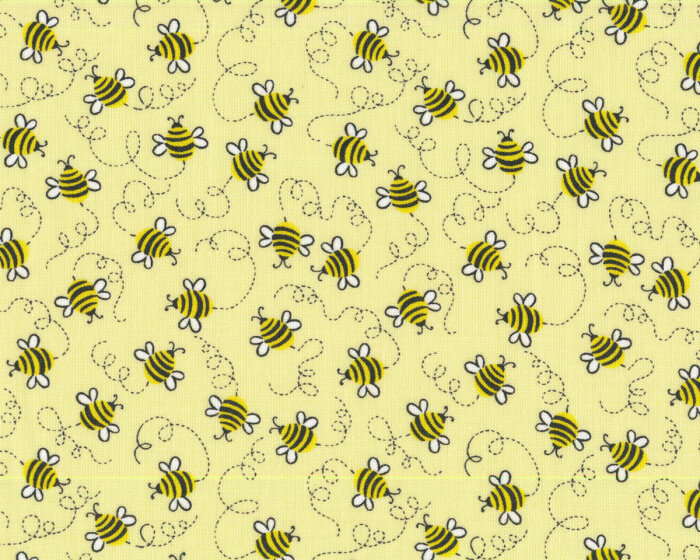 Patchworkstoff WHATS THE BUZZ, Bienen, hellgelb, Timeless Treasures