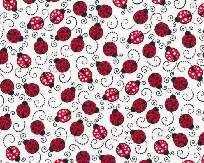 Patchworkstoff YOU MAKE MY HEART HAPPY, Marienkäfer, Timeless Treasures