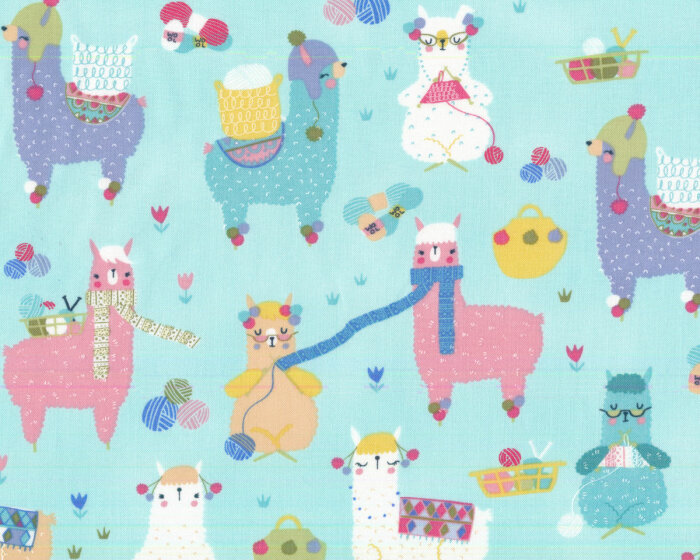 Patchworkstoff KNIT ONE PURL TWO, Alpakas, Timeless Treasures