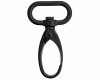 Karabinerhaken aus Metall, breit, Union Knopf schwarz 40 mm