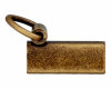 Endklammer mit Öse, silber oder altmessing, Union Knopf altmessing gold