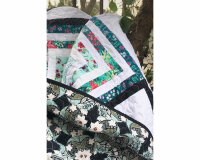 Popeline-Patchworkstoff AQUARELLE, Wildrosen, grün, Katarina Roccella