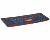 Label zum Annähen HANDMADE, Union Knopf marineblau