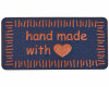 Label zum Annähen HANDMADE, Union Knopf marineblau