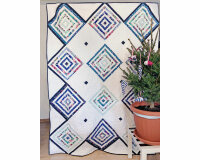 Popeline-Patchworkstoff AQUARELLE, Streifen, petrolgrün, Katarina Roccella