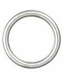 Metall-Ring, Union Knopf silber 20 mm