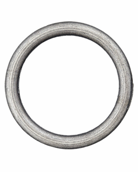 Metall-Ring, Union Knopf altsilber 25 mm