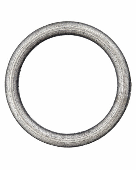Metall-Ring, Union Knopf altsilber 35 mm
