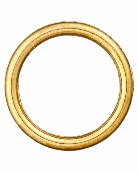Metall-Ring, Union Knopf gold 15 mm